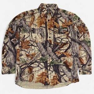 WOOD n TRAIL Mens Camouflage Long Sleeve Button Up Shirt Outdoor Hunting